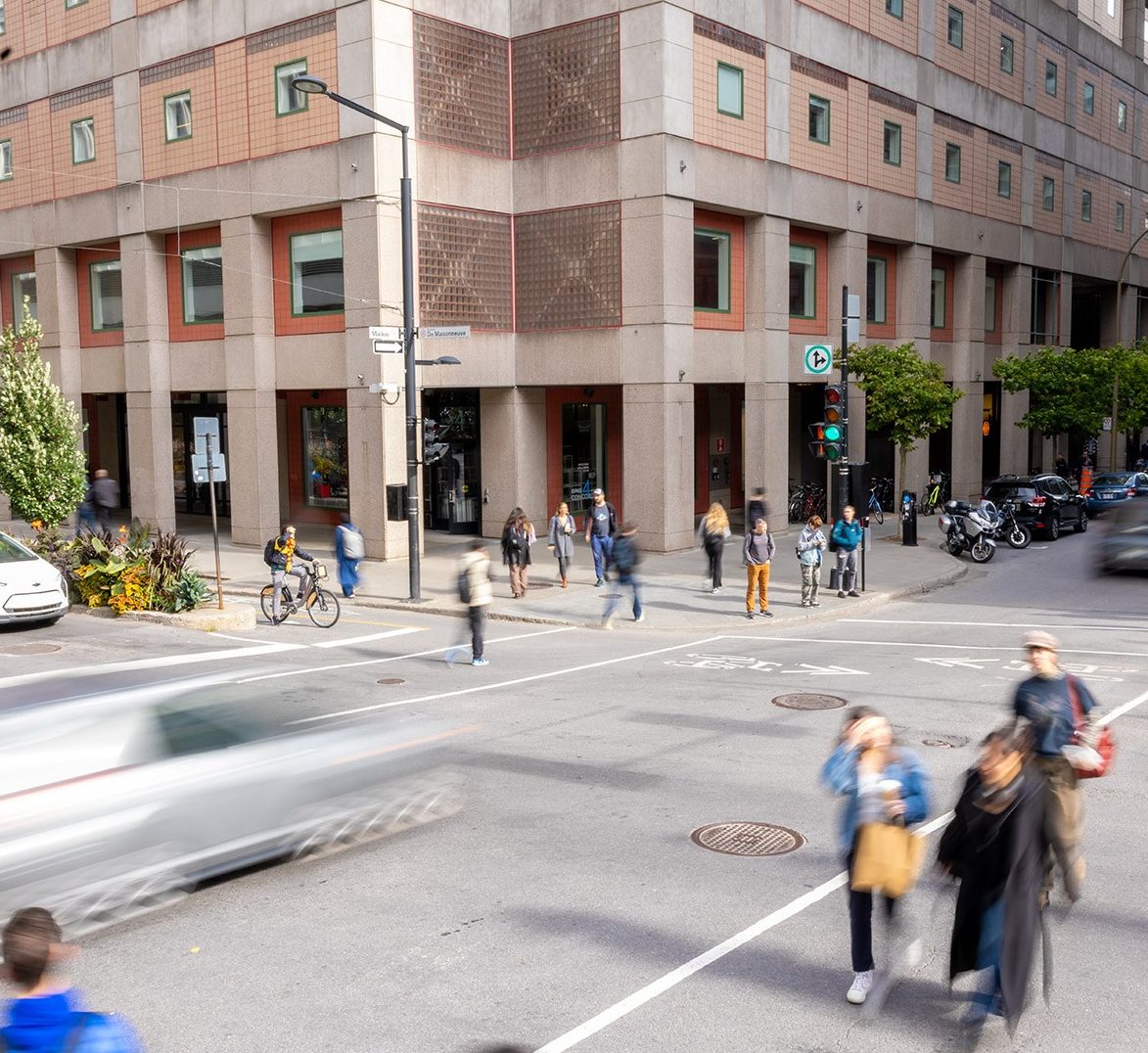 Time lapse picture of the downtown campus