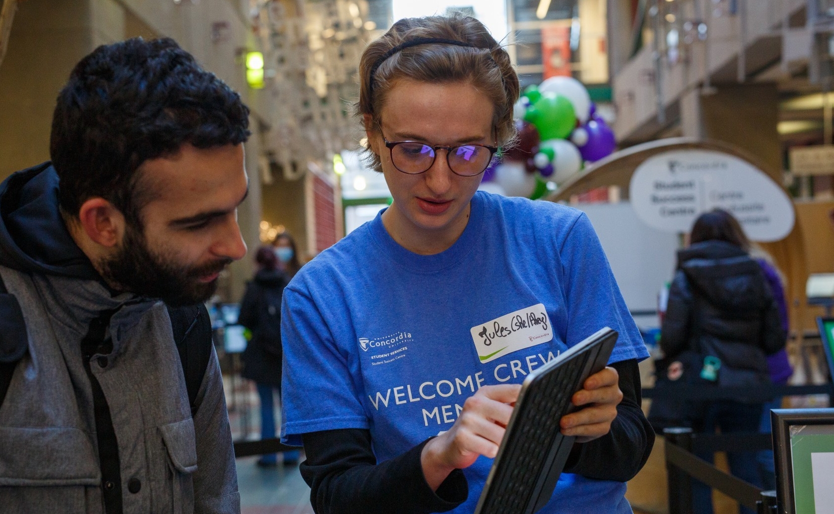 Two welcome crew mentors Two welcome crew mentors