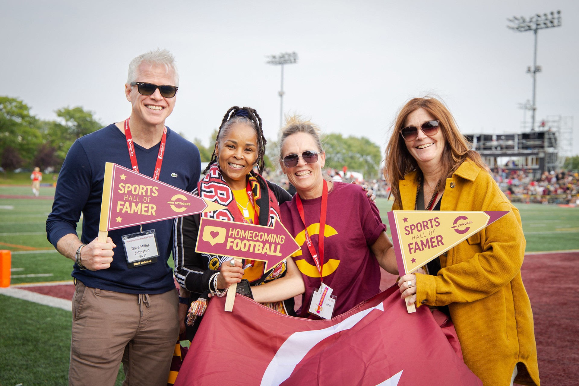 Alumni cheered on the Concordia Stingers at the Homecoming football game on September 23.