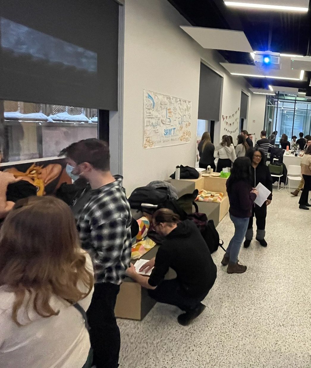 Students are presenting their projects in a classroom