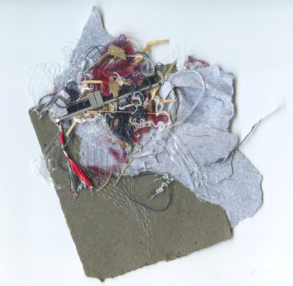 Scanned handmade paper with a multitude of fibers