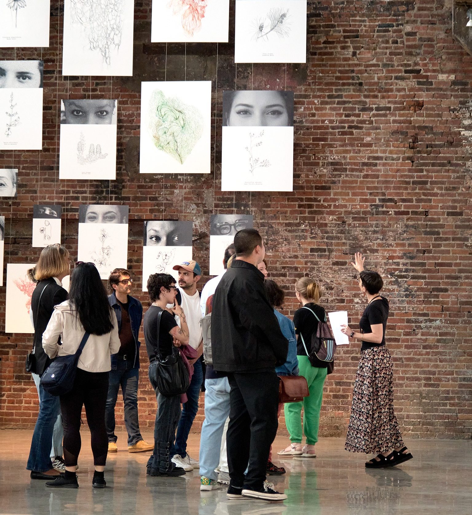 A group of mentees visiting an exhibition
