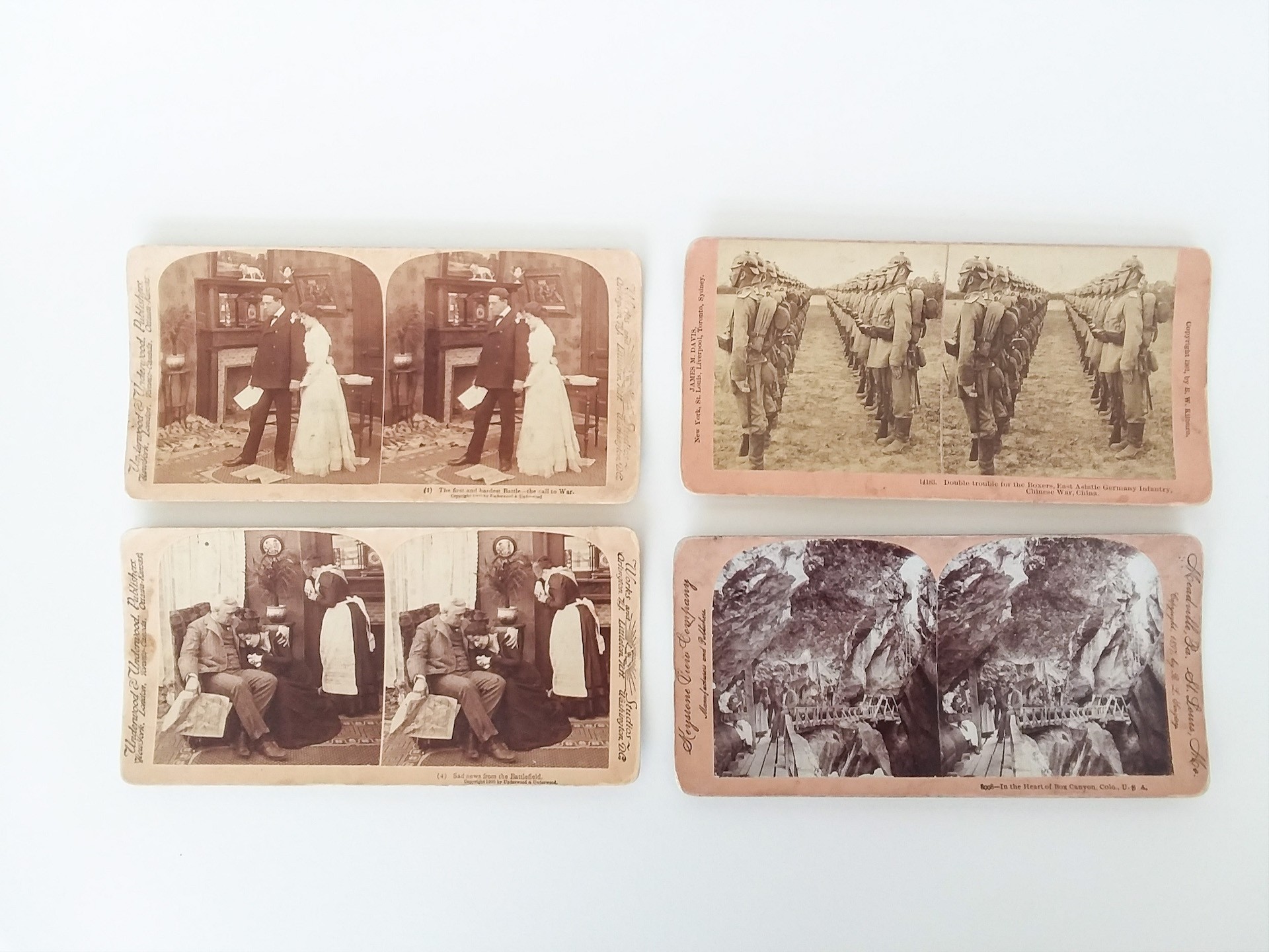 a collection of four stereographs