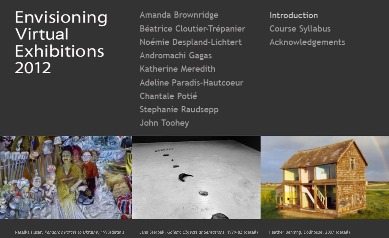 Envisioning Virtual Exhibitions 2012 pamphlet