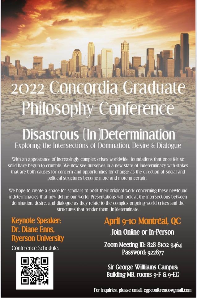 Concordia Graduate Philosophy Conference 2022 Concordia University