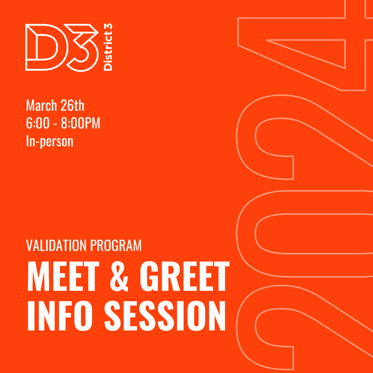 District 3 Validation Program Meet & Greet And Info Session - Concordia ...