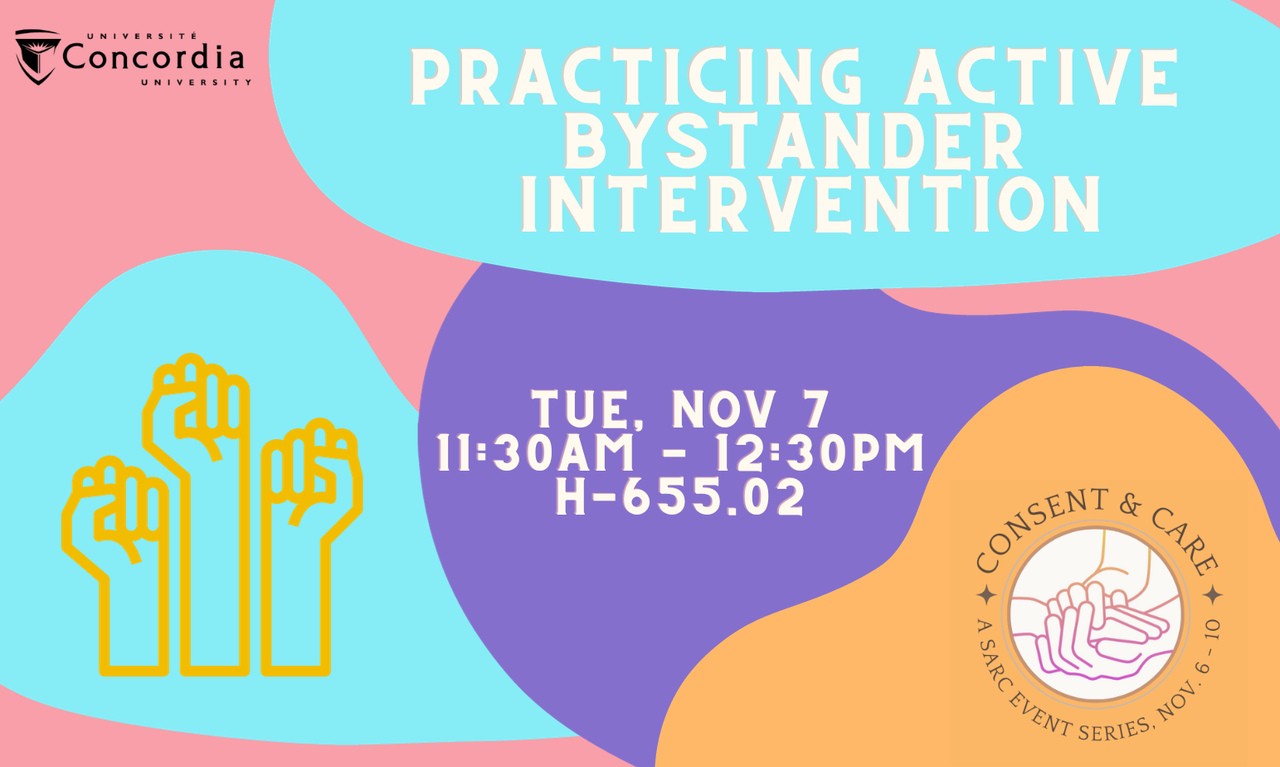 Practicing active bystander intervention - Concordia University