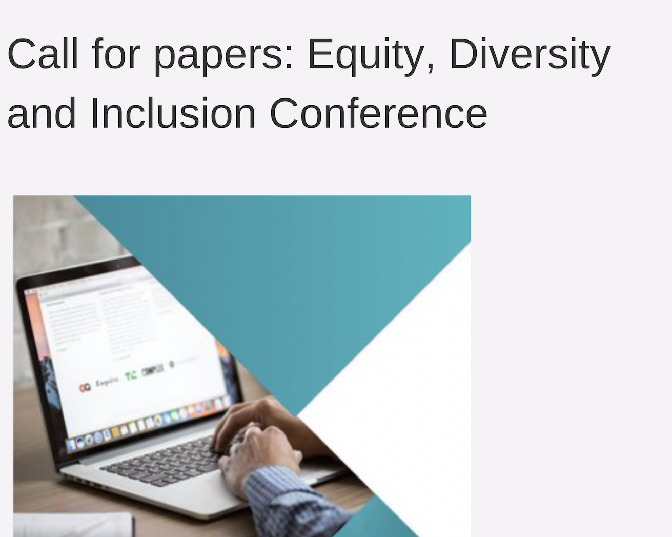 Call For Papers Conference On Equity Diversity And Inclusion Deadline Feb 25th 2022 7991