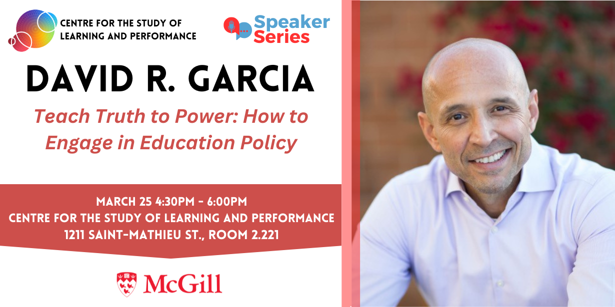 CSLP Speaker Series: David R. Garcia