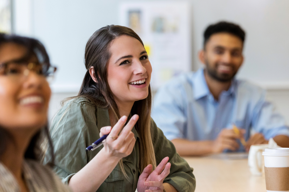 Young professionals in a workplace