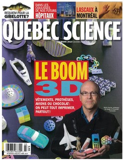 Martin Racine - March 2014 cover of Québec Science
