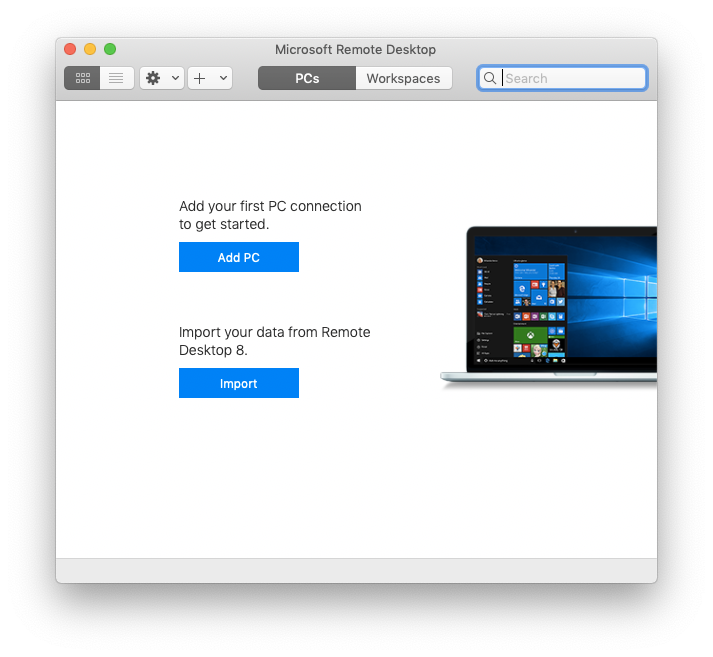 how to add pc on microsoft remote desktop on mac