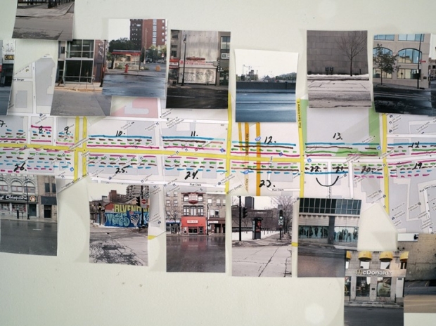 Detail from working map of Every Foot Of The Sidewalk: boulevard Saint-Laurent, 2010-2012