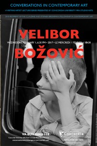 Conversations in Contemporary Art Presents Velibor Božović 