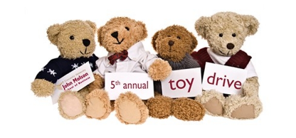 The fifth annual JMSB Toy Drive, organized in cooperation with Concordia Human Resources in support of the McGill University Health Centre’s Montreal Children’s Hospital Child Life Department, was a resounding success in 2012.