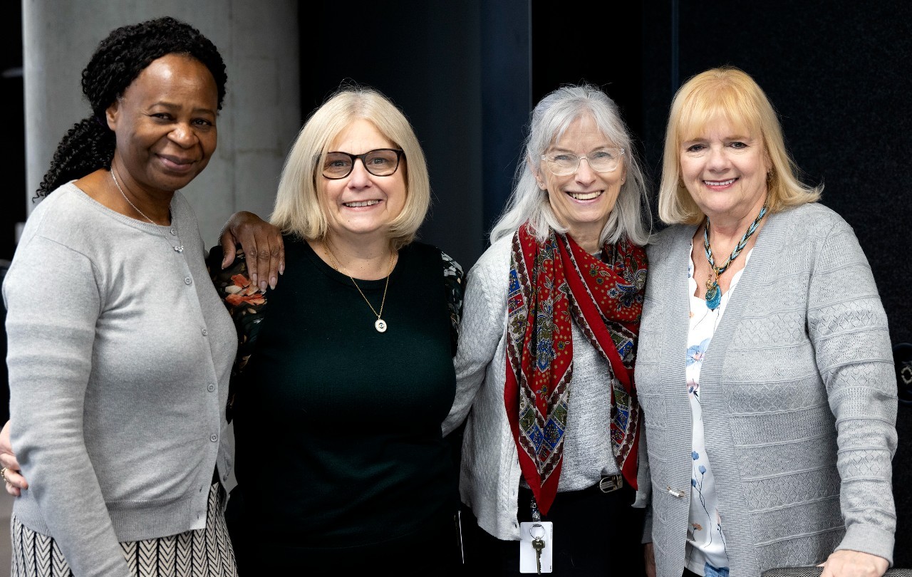 Staff pose together at 2024 John Molson School Dean's Awards celebration