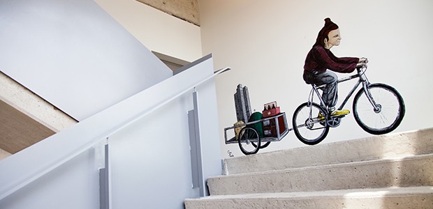 Exercise inspiration can be found in the stairwells of the John Molson School of Business Building.