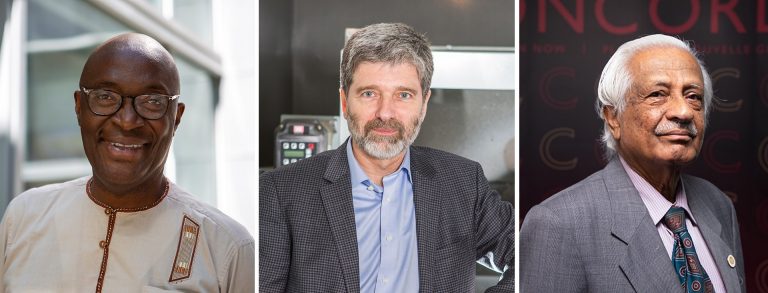Les professeurs Roch Glitho, Christian Moreau et M.N.S. Swamy ont été élus Fellows de l’Académie canadienne du génie.