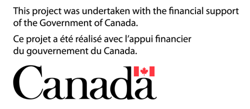 A logo with the words, "This project was undertaken with the financial support of the Government of Canada."
