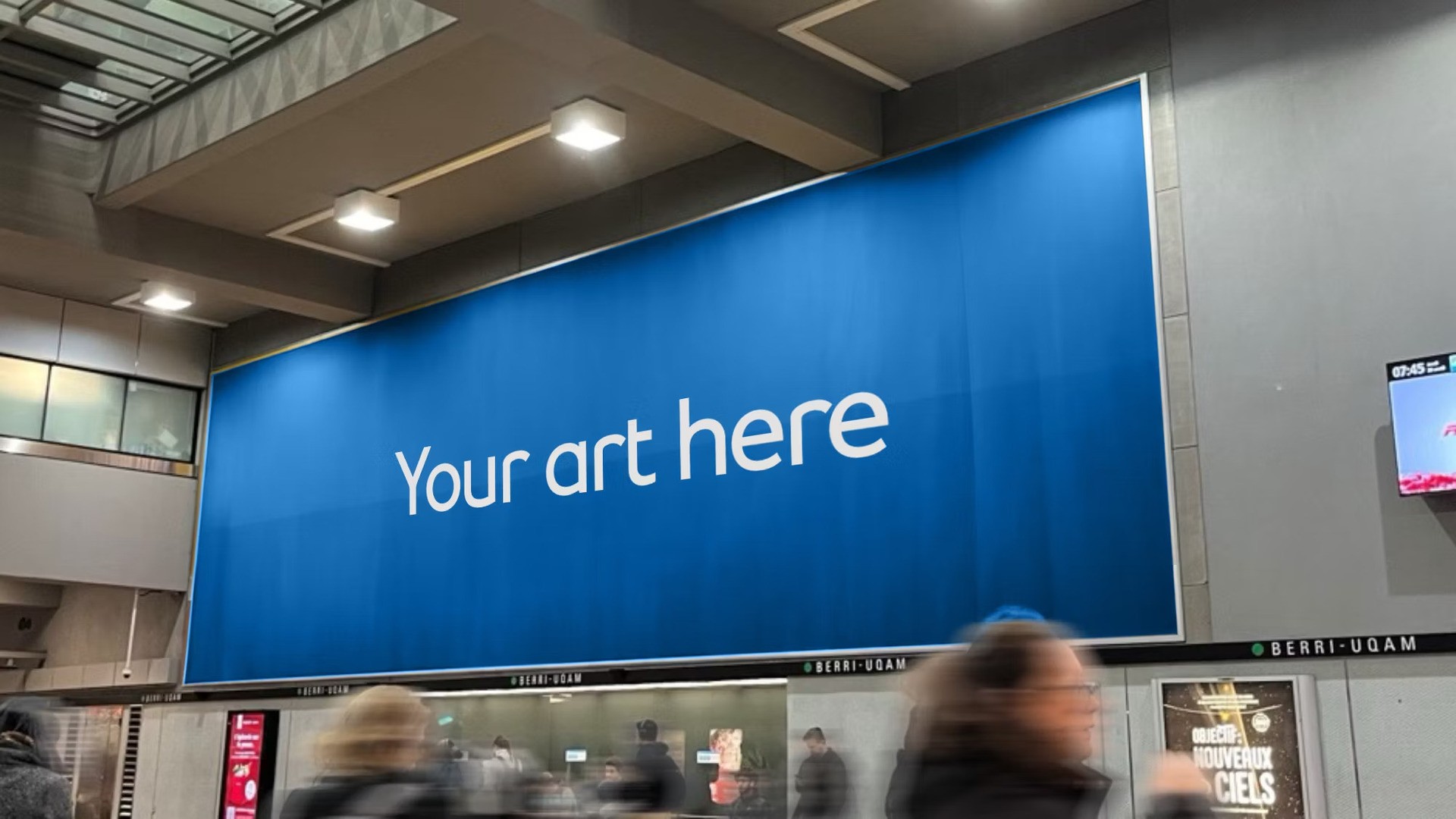 Billboard at metro station